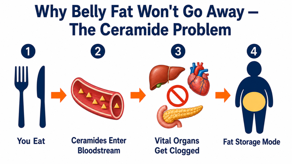 Ikaria Lean Belly Juice review — how ceramides cause fat to accumulate around vital organs and slow metabolism