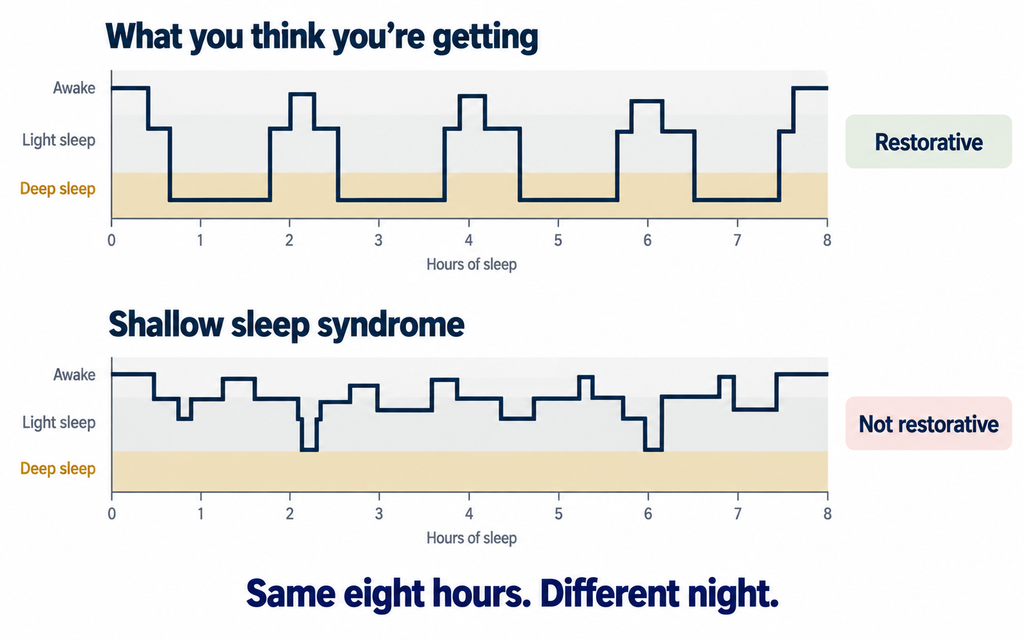 Resurge review — shallow sleep syndrome compared to genuinely restorative deep sleep