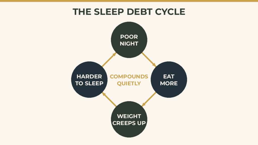 poor sleep weight gain compounding cycle